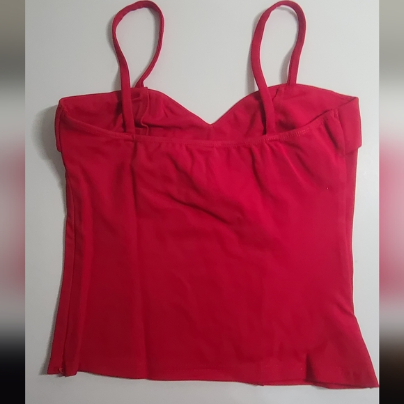 NWT Double Trouble Apparel Cherry Red Hollywood Dame Top, Size M - Picture 4 of 8